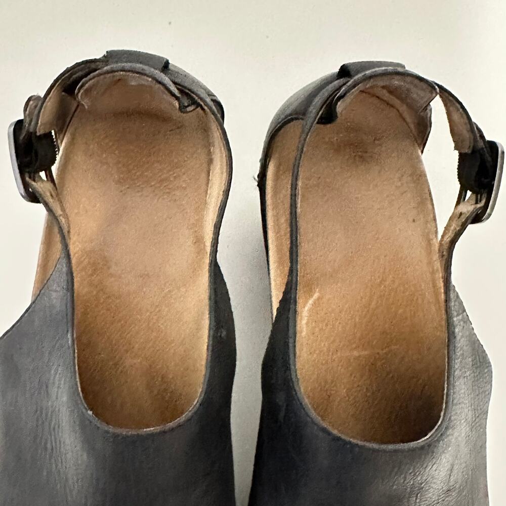 Dansko Sassy Black Leather Heeled Clogs Ankle Strap Women's EU 41 US 10.5-11 - Picture 13 of 16